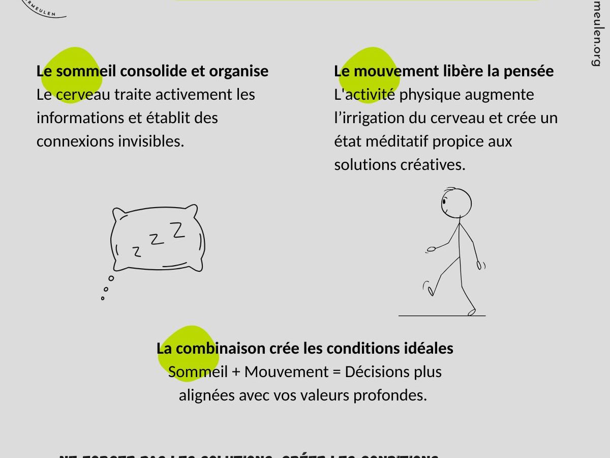 Pour une bonne décision, dormez et&nbsp;bougez
