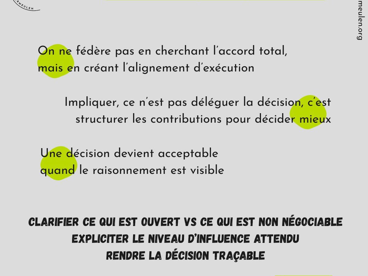 Leadership fédérateur : consulter, cadrer,&nbsp;décider